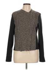 Elie Tahari Women Brown Cardigan L