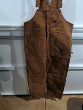 VTG Red Wing Outfitters Canvas Bib Overalls Men XL Brown Workwear Pockets Rare
