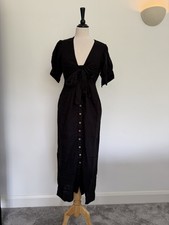 Free People Vintage Summer Midi Dress - Black Size S RRP: £88.00