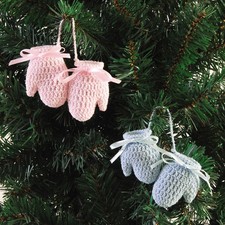 Crocheted Baby Mitten Orn A/2