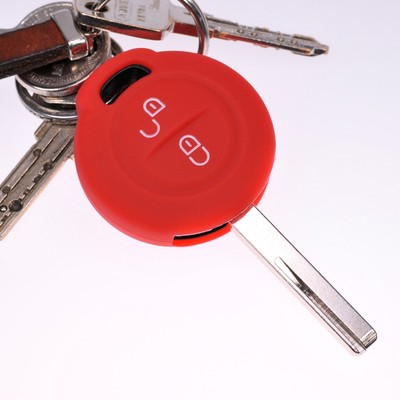 Schlüssel Hülle Silikon Cover RED für Mitsubishi Colt VI Smart Forfour 454