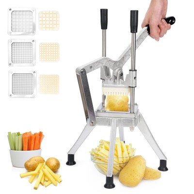 Commercial French Fry Cutter with Feet Vegetable Chopper Potato Dicer with 3 ...