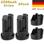 2X 10.8V 3500mAh Al litio Batteria Per Bosch GSR GDR GOP GWI GSA GOS 10.8 V-LI