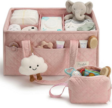 Baby Diaper Caddy Organizer, Baby Basket Shower Gift, Portable Changing Table Ba