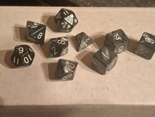 Metalic Swirl Role Playing Dungeon and Dragons DnD AD&D Dice Set 9 Piece Set