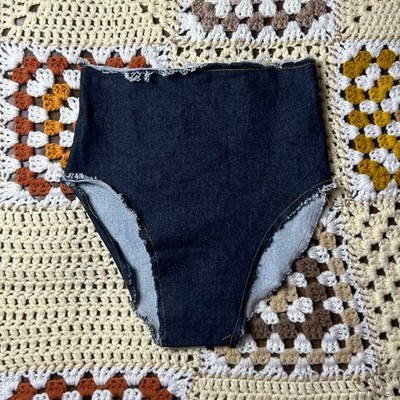 y2k Je T aime high waist denim underwear