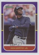 2021 Donruss Retro 1987 Variation Holo Purple Ken Griffey Jr (Blue Jersey) 02v3