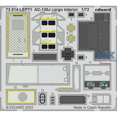 EDUARD ED73814 Lockheed AC-130J Hercules cargo interior 1/72