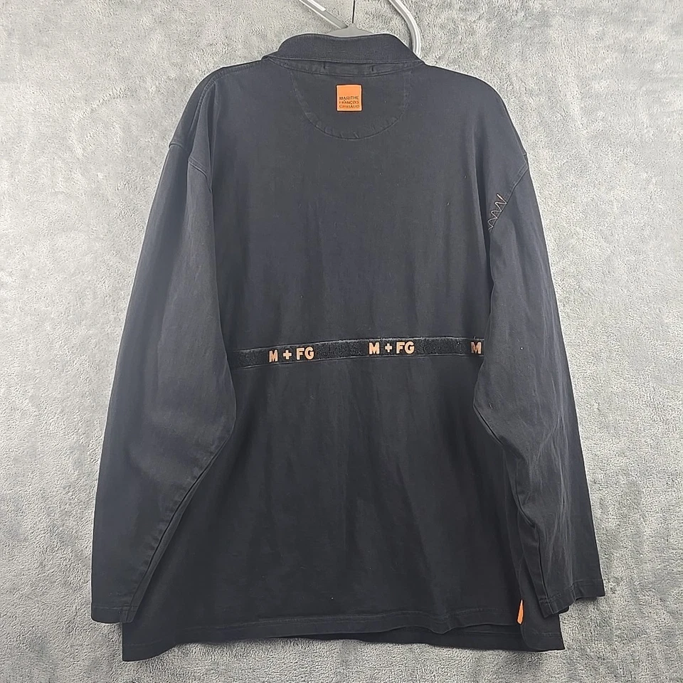 Vintage Marithe Francois Girbaud Rugby Shirt Mens 3XL Black Heavy Y2k 90s - Image 2 of 4