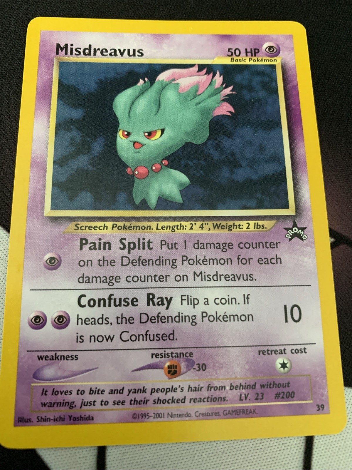 Misdreavus Black Star Promo 39 WOTC Pokemon Trading Card Game TCG Near Mint