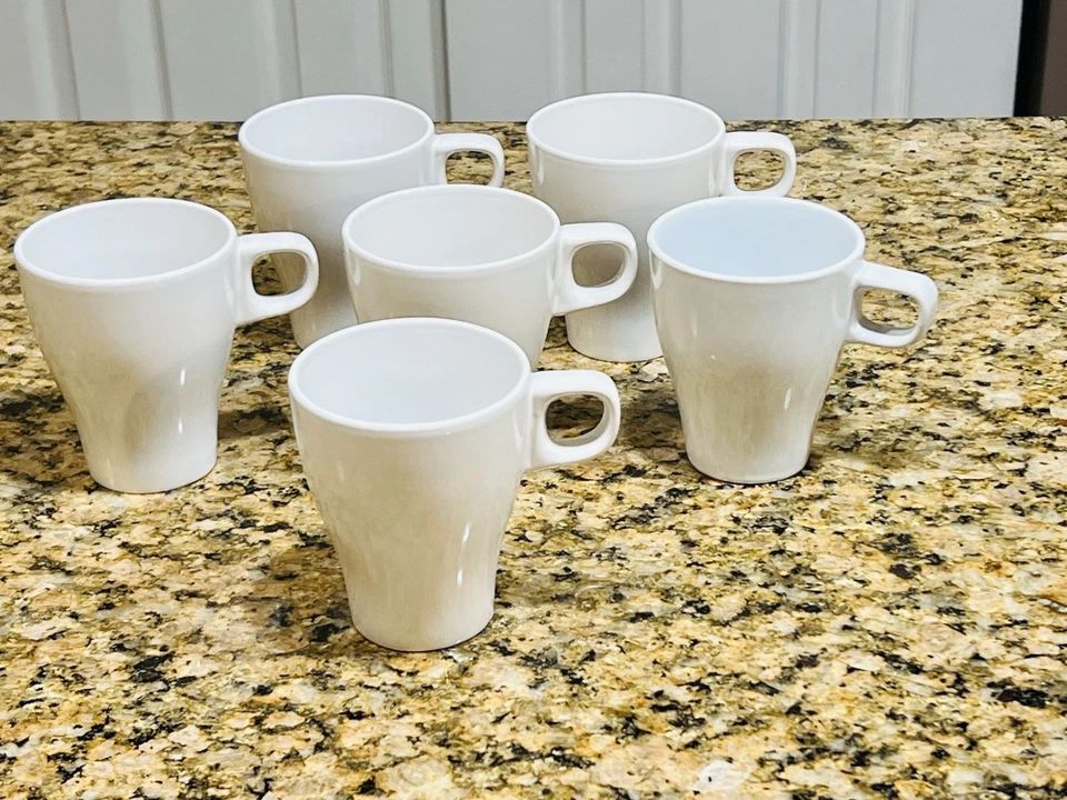 "Juego de tazas blancas IKEA de Suecia de 6-4"" 8 oz #21533 excelente estado sin usar" Foto 4 de 4