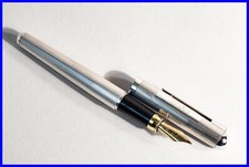 1990s Large 925 Sterling Silver Cartridge Filler T B Nib Elvira Engraved