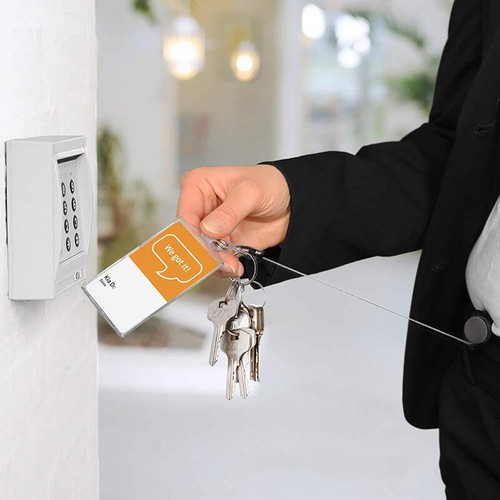 A Retractable Heavy Duty Pull Ring Key Chain Recoil Keyring Wire Rope Key Holder - Picture 11 of 11