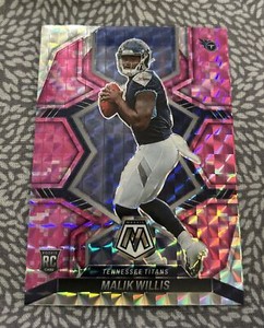 2022 Mosaic Malik Willis Pink Camo Prizm Rookie Card RC #302 Titans