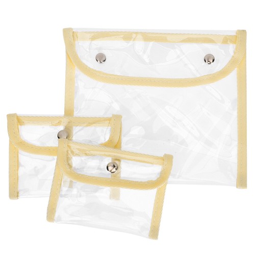 Bolsa de almacenamiento de maquillaje pequeña de 3 piezas bolsa de cambio transparente bolsa de artículos de tocador portátil - Imagen 2 de 12