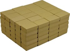 JPB Kraft Cotton Filled Jewelry Box 21 Case of 100 2.5 inches x 1.5 inches