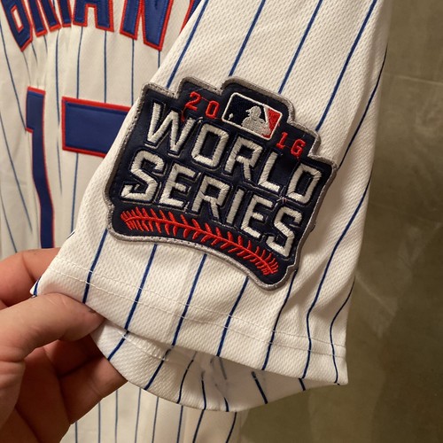 CHICAGO CUBS 2016 #17 BRYANT SIZE 44 AUTHENTIC MAJESTIC BUTTON SHORT SLEEVE - Picture 7 of 20