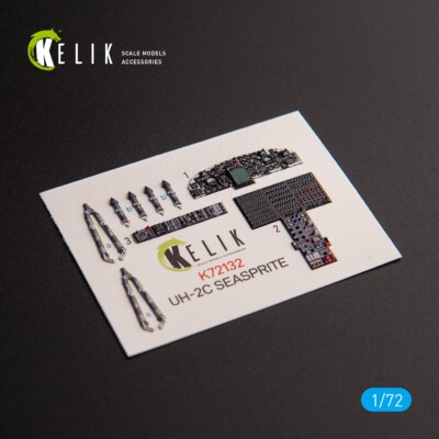 UH-2C SEASPRITE Interior 3D Decals (for Clear Prop kit) Scale 1:72 KeliK K72132