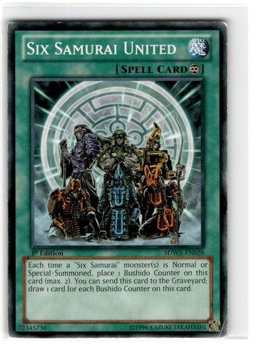 Yu-Gi-Oh! Six Samurai United Card - Super Rare Promo (TU05-EN004) From Turbo Pack 5 - View #11