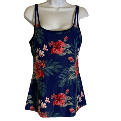 NWOT! Women's Unbranded 2-pc Swimsuit XL Blue Floral