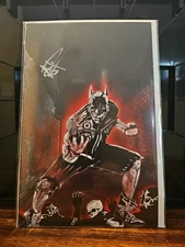 Signed Terrifying Crimson Bat #1  "Virgin" Edition Signed By Aaron Rizo With Coa