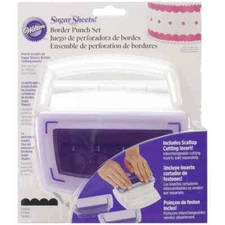 Wilton Sugar Sheets! Border Punch Set w/Scallop Cutting Insert 1907-1127