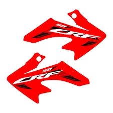 CRF50 Shroud Graphics Red 2004-2024 24 Style white/black art Red bg