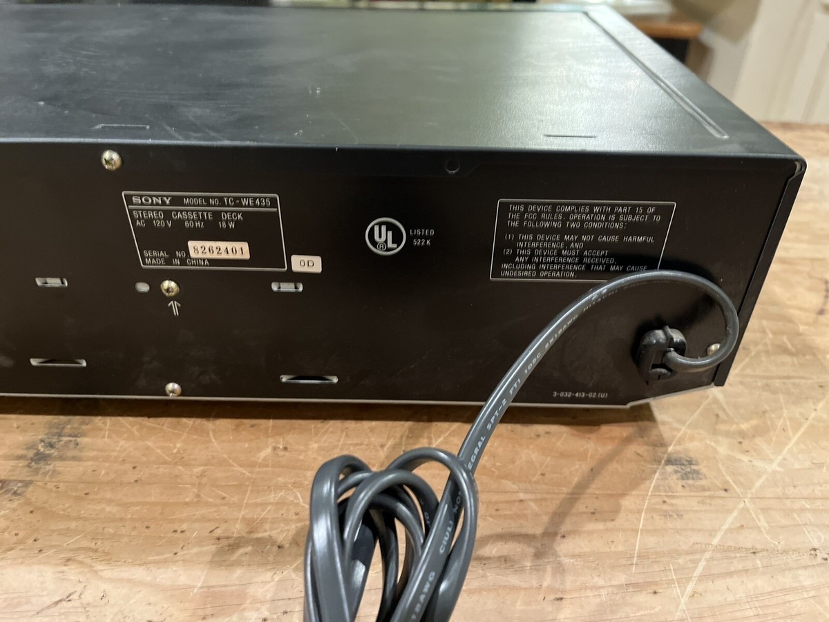 Sony Stereo Cassette Deck TC-WE435 PARTS ONLY DOES NOT WORK | eBay