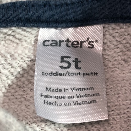 Carter's Hoodie Sweater Boys 5T Graphic Print "Seriously Handsome" Coastal Gray - Picture 2 of 12