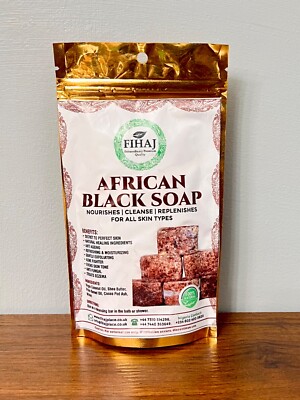 Authentische rohe afrikanische schwarze Seife Bio Ose Dudu Ekzem Akne Psoriasis 100g