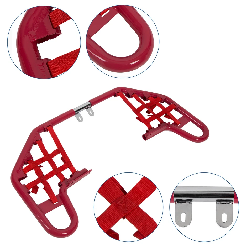 Barras Nerf rojas con redes aluminio para Yamaha Warrior 350 Yfm350X 1987-2004 Foto 3 de 4