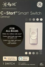 C by GE C-Start Smart Switch Dimmer for All Bulbs - WiFi Switch/No Hub Required
