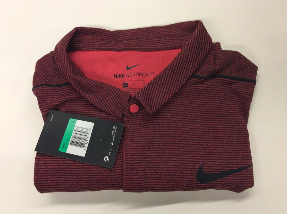 Nike men s aeroreact clearance stripe golf polo
