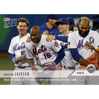 2018 TOPPS NOW #811 AUSTIN JACKSON WALK-OFF DOUBLE IN WRIGHT'S FINAL GAME