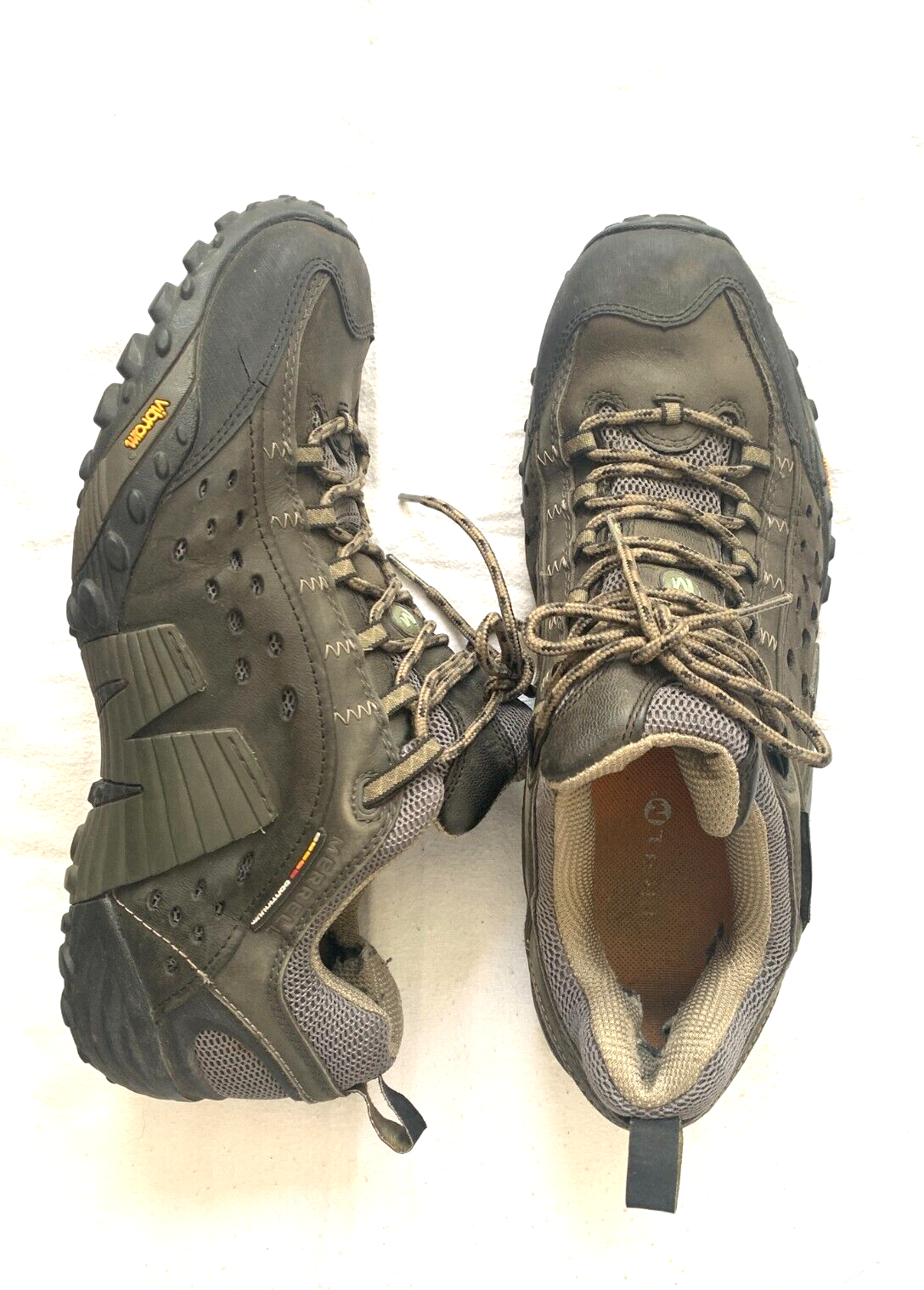 Scarpe basse Merrell Intercept da uomo taglia UK 12 5 escursionismo passeggio Vibram