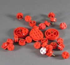 LEGO ® bundle railway wheel red pin for axle train trailer car