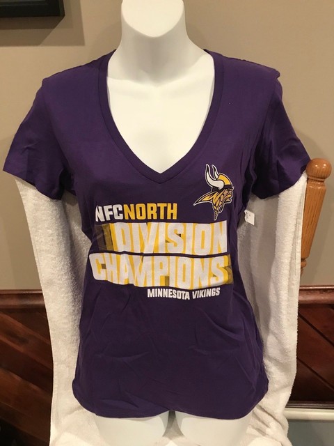 CUTE Minnesota Vikings Women's Sm NFC North Div Champs Cotton T-Shirt, NEW&NICE! | eBay