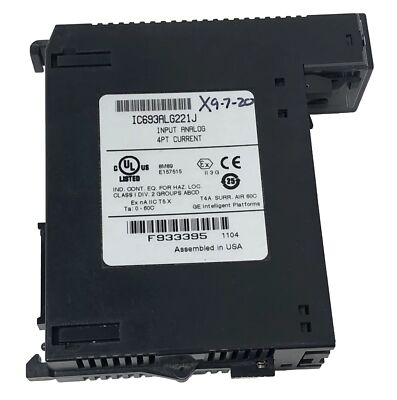 GE Fanuc IC693ALG221J Input Analog Module, 4Pt Current; No Front Terminal Block