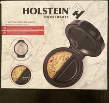 Holstein Housewares 2-Section Omelette Maker Brand New In Box Never Used