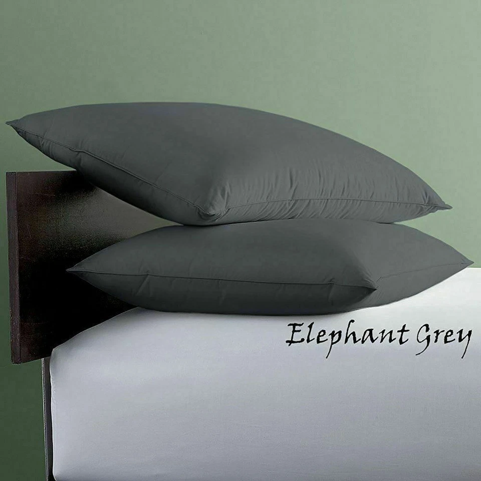 CLOUD 9 1 x Pillow Case 22" x 31" Extra Large Egyptian Cotton 600 TC Grey Solid