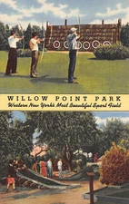 WEBSTER, NY ~ SPORTS PARK ADV. LINEN PC ~ c. 1940s