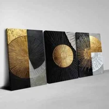 3pcs  Modern Nordic Minimalist Art Painting Wall Art Canvas Framed 50x70cm