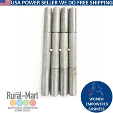 4 Piece Weld On Greaseable Utility Trailer Steel Heavy Duty Ramp Door Hinges 10"