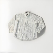 Oxford Club Grant Long Sleeve 16 1/2- 34 Dress Shirt LRG White 4 Dot Stripe