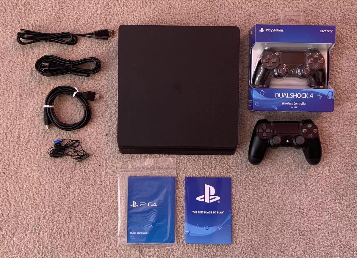 Sony PlayStation 4 Slim Console, 500GB, DualShock 4 Controller and