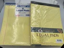  10 8 1/2 x 11 3/4 Legal Pads - Brand New in Packaging - Canary 50 Sheets Pad