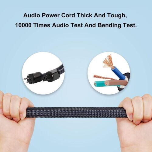 12 AWG Pure Copper HIFI Audio Power Supply Cable US AC Mains Power Cord 17mm - Picture 8 of 8