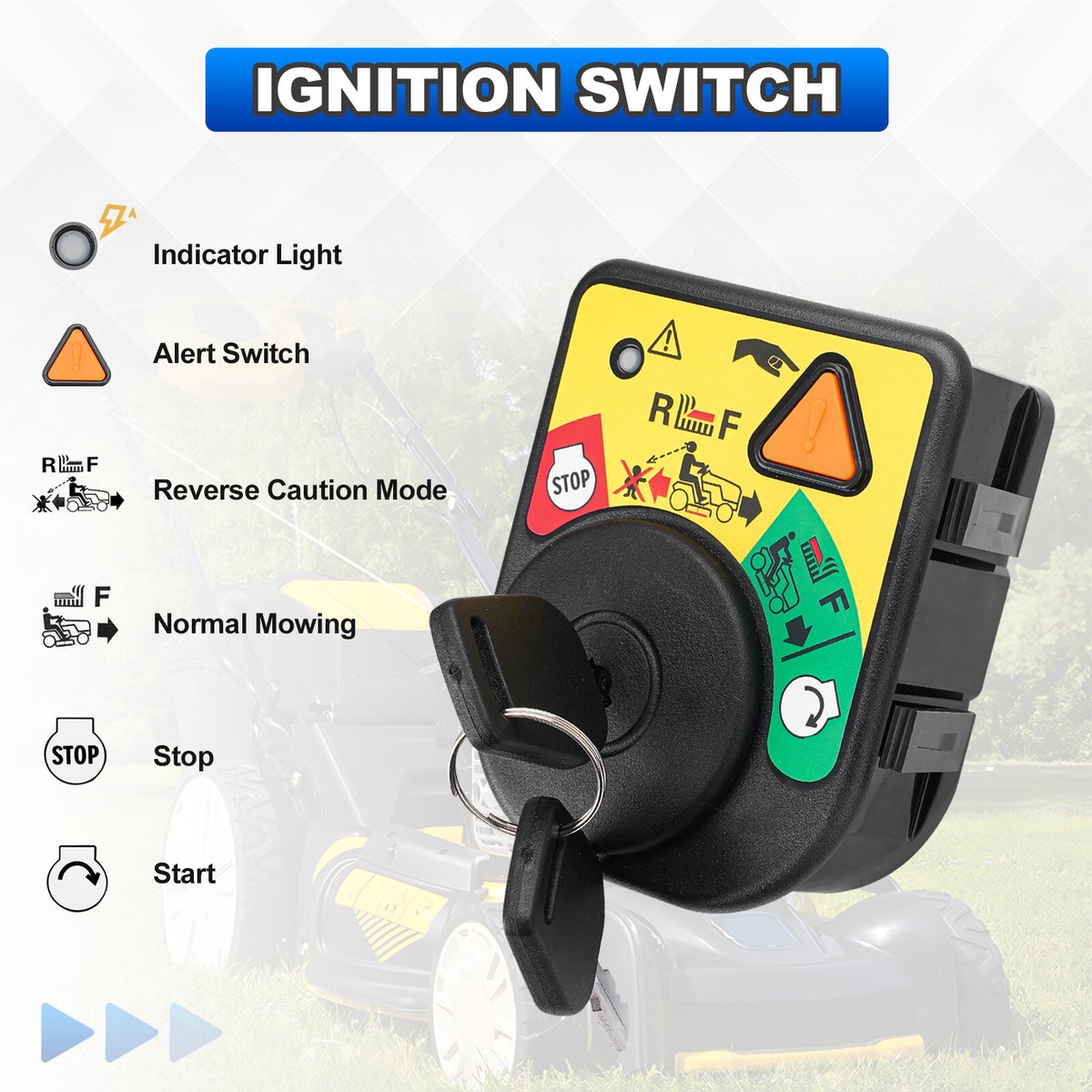 Troybilt Ignition Switch Ignition Switch Key For Cub Cadet Mower
