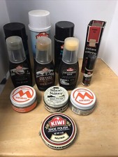 Lot of 12 Vintage Shoe Shine Polishes-Kiwi, Esquire, Meltonian - Preowned