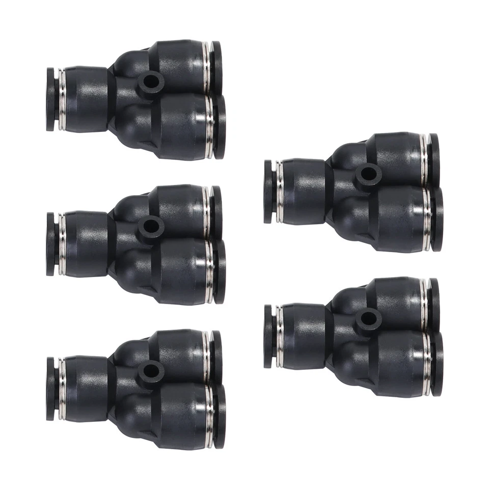 Push to Connect 1/4" OD Nylon Air Line Quick Release Pneumatic Fittings 5Pcs - Image 4 of 4